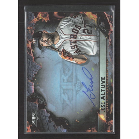 2022 Topps Fire Scorching Sigs Autograph Jose Altuve SS-JA Baseball Card