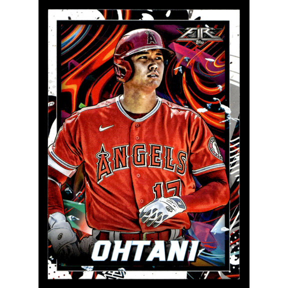 2022 Topps Fire Shohei Ohtani #35 Trading Card Los Angeles Angels MLB Baseball