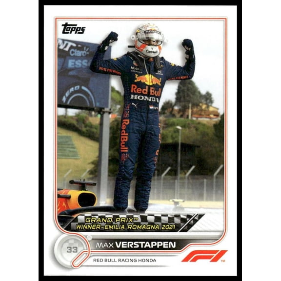 2022 Topps Formula 1 Max Verstappen Red Bull Racing Honda #152