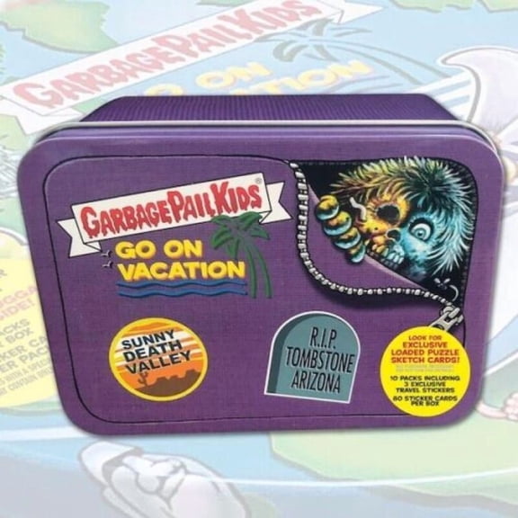 2022 Topps GPK Garbage Pail Kids Go On Vacation Factory Sealed PURPLE Tin Blaster Box