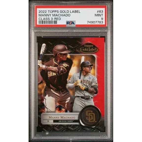 2022 Topps Gold Label Manny Machado #63 Class 3 Red PSA 9