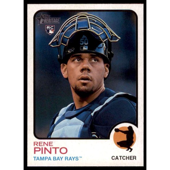 2022 Topps Heritage High Number #667 Rene Pinto NM-MT RC Rookie Rays Baseball Card Tampa Bay Rays MLB Baseball Trading Card