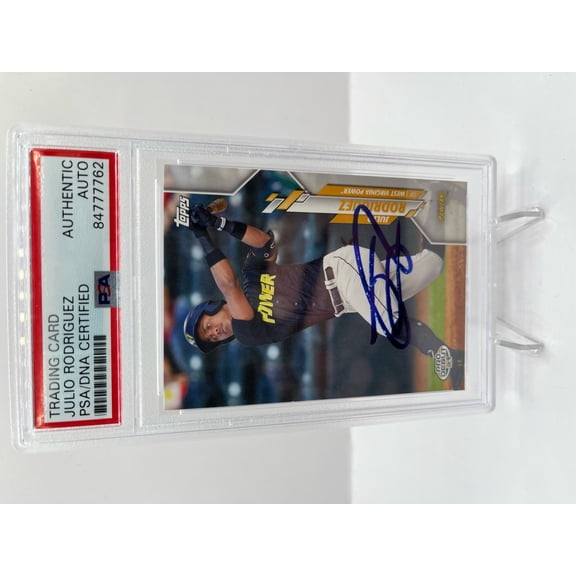 Graded 2022 Topps PD-111 Julio Rodriguez PSA A Auto A Cert 84777762