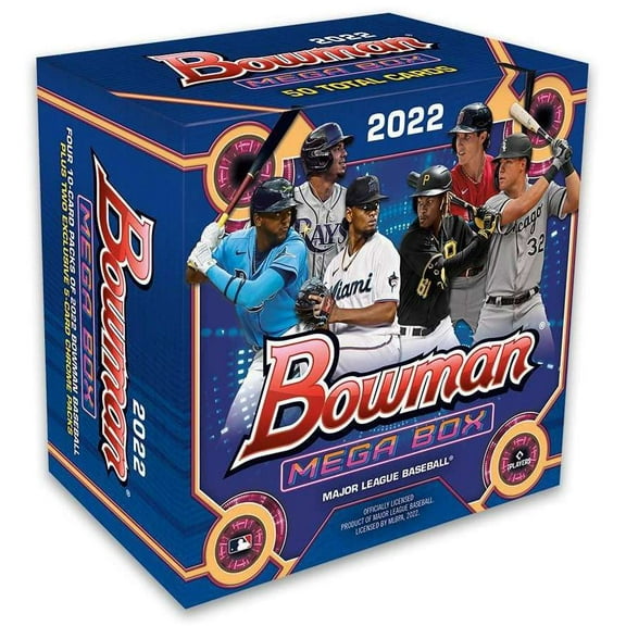 2022 Topps MLB Bowman Baseball Trading Card Mega Box - 50 Cards!