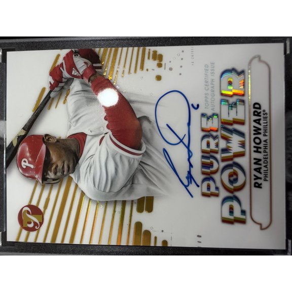 2022 Topps Pristine Pure Power Ryan Howard #PPA-RH /50 Philadelphia Phillies MLB Autographed Baseball Trading Card