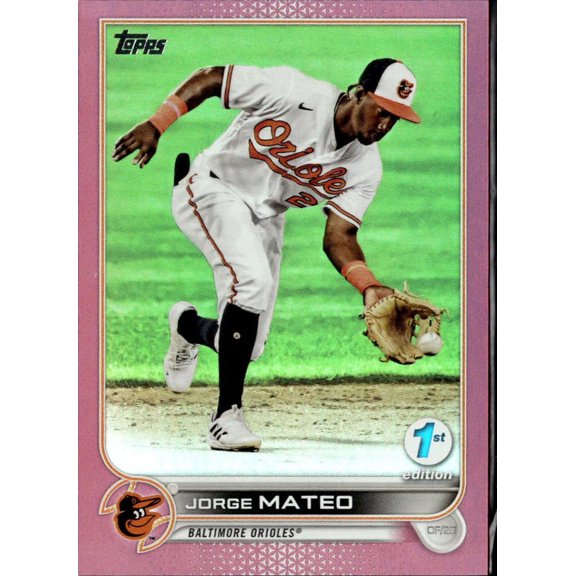 2022 Topps Series 1 1st Edition Pink #89 Jorge Mateo Baltimore Orioles Baseball Card Baltimore Orioles MLB Baseball Trading Card