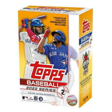 2022 Topps Series 2 Baseball Blaster Box - 7 Packs + 1 Exclusive Commemorative Relic Card