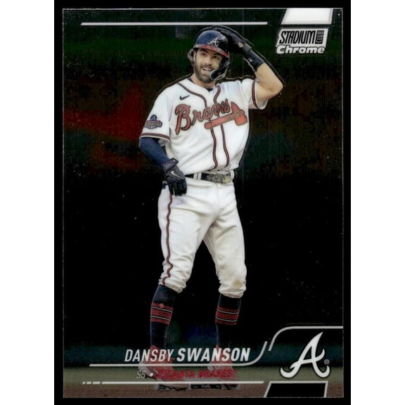 2022 Topps Stadium Club Chrome Dansby Swanson 169 Atlanta Braves Baseball Card