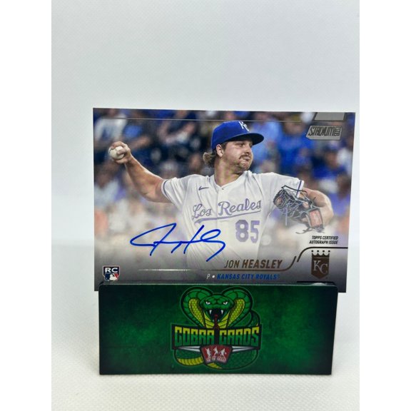 2022 Topps Stadium Club Jon Heasley Auto Rookie Kansas City Royals Baseball Card #SCBA-GO