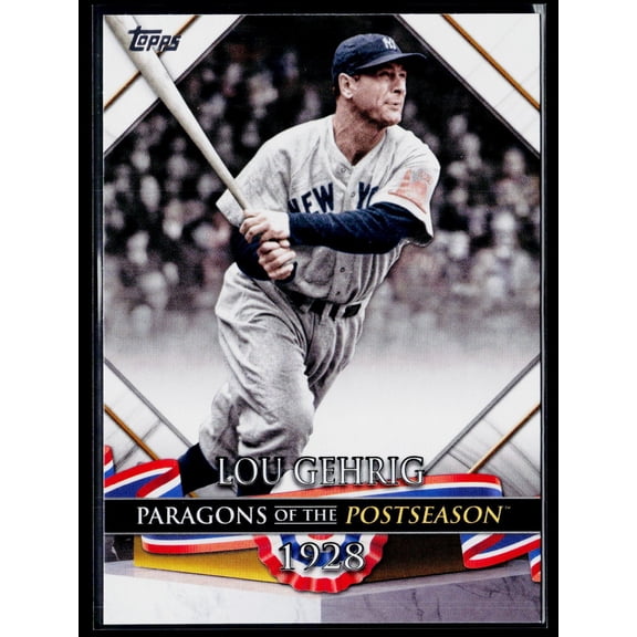 2022 Topps Update Paragons of the Postseason PP-8 Lou Gehrig Yankees Card