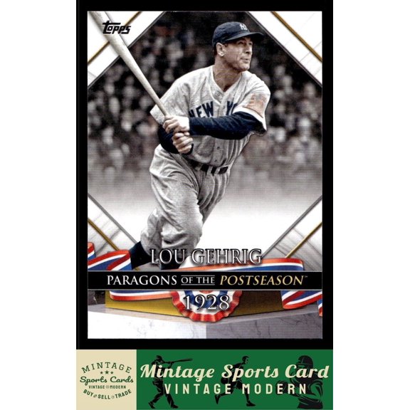 2022 Topps Update Lou Gehrig Yankees #PP-8 Paragons of the Postseason Baseball Card
