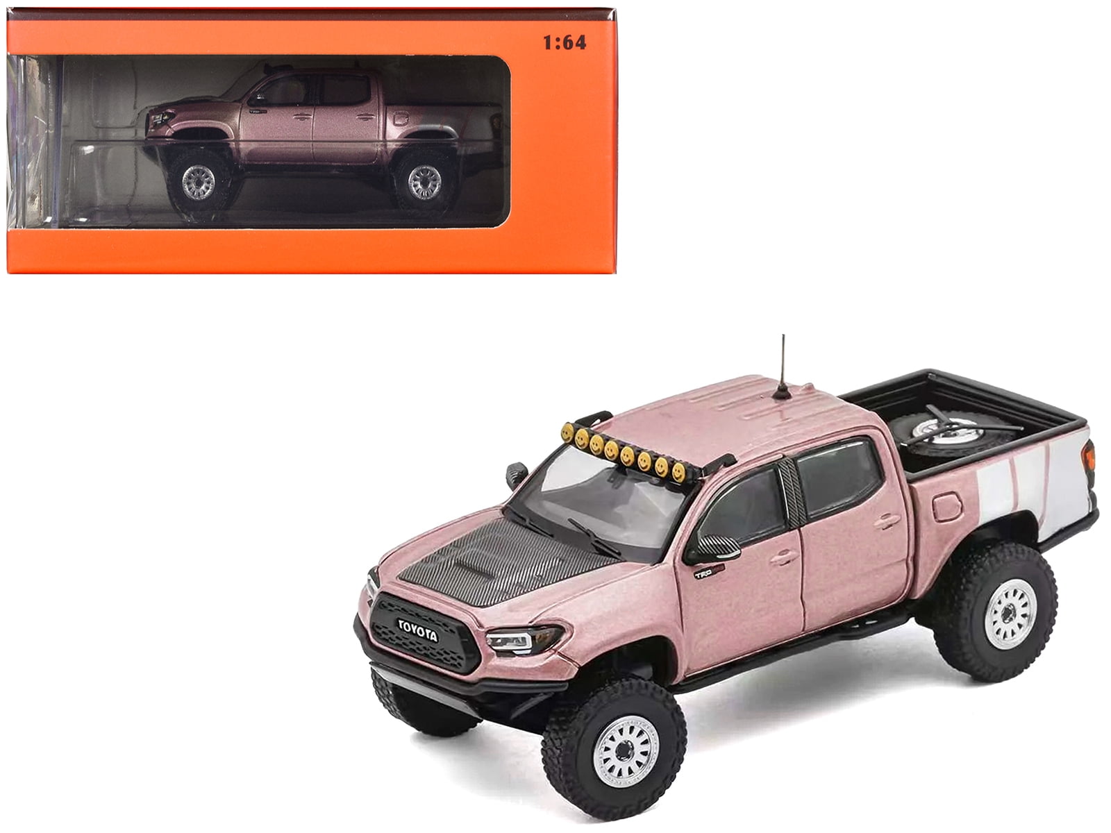 予約販売 PRO TRD Tacoma Toyota 2022 Pickup with Metallic Pink Truck ミニカー