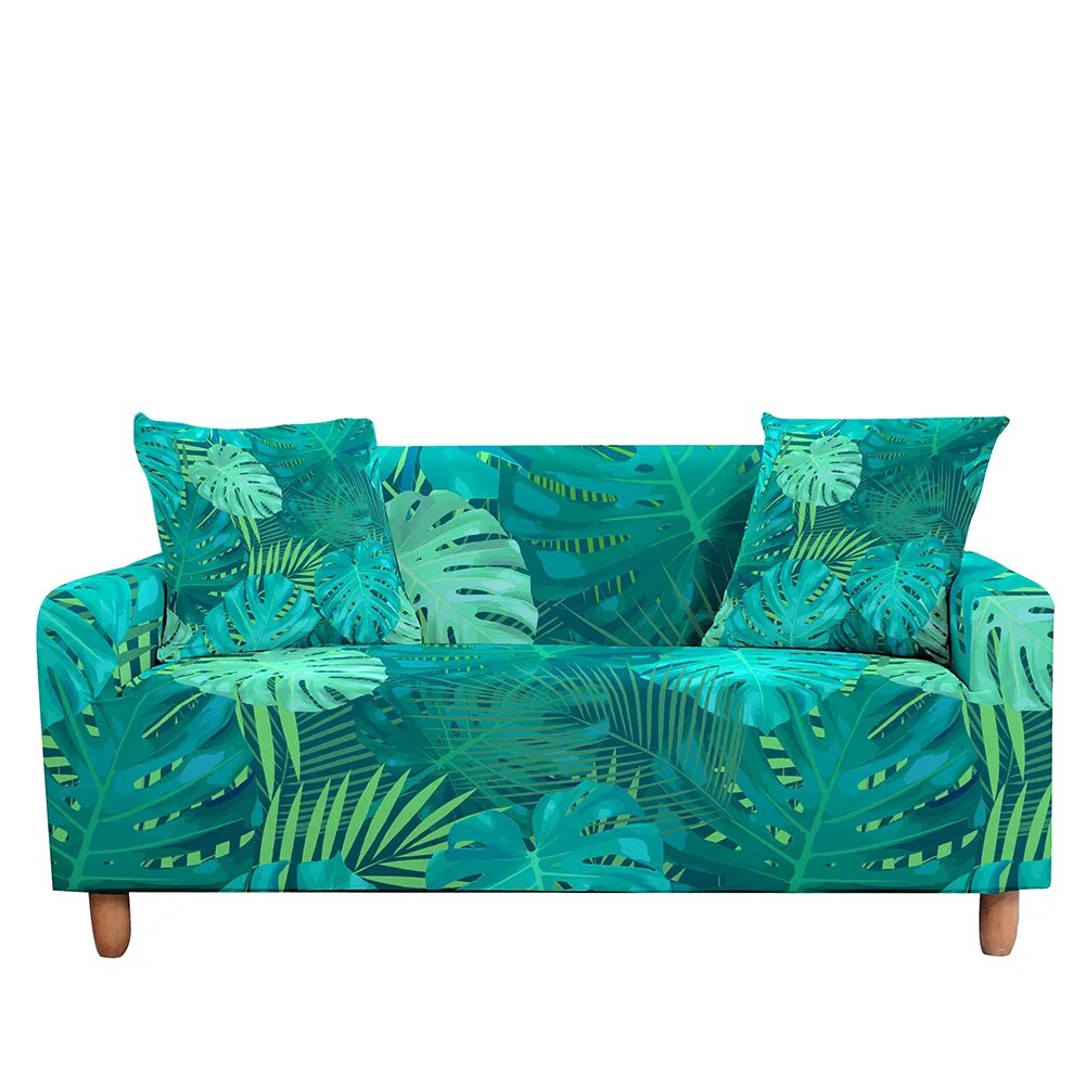 2022 Tropical Leaves Printing Elastic Sofa Covers for Living Room L