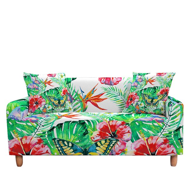 2022 Tropical Leaves Printing Elastic Sofa Covers for Living Room L
