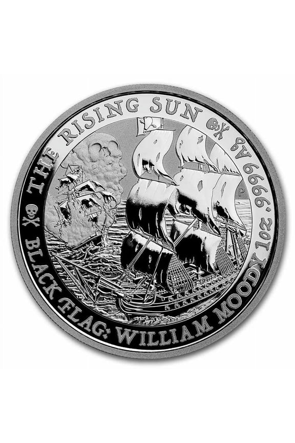 2022 Tuvalu 1 oz Silver Black Flag (The Rising Sun)