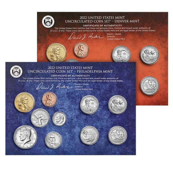 2022 U.S. Mint Set - 20 Coins - Collectible OGP Set