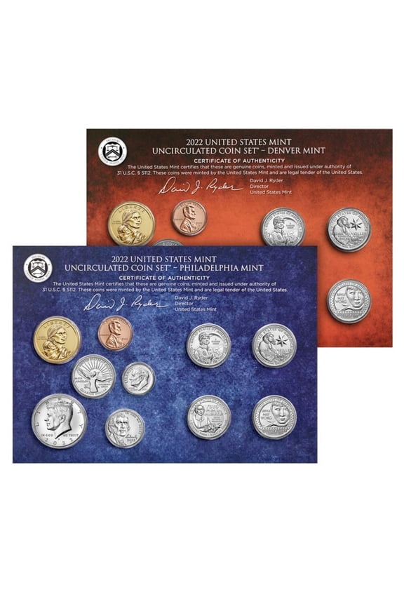 2022 U.S. Mint Set - 20 Coins - Collectible OGP Set