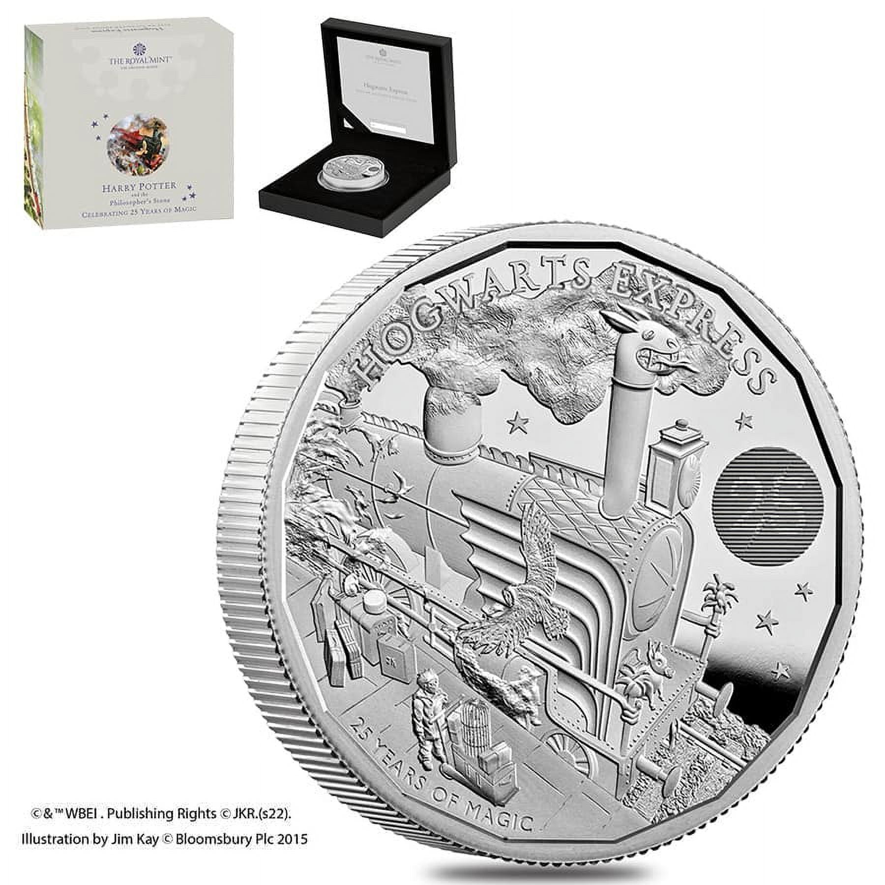 BRITISH ROYAL MINT 2022 UK 2 oz Harry Potter Hogwarts Express Proof Silver Coin