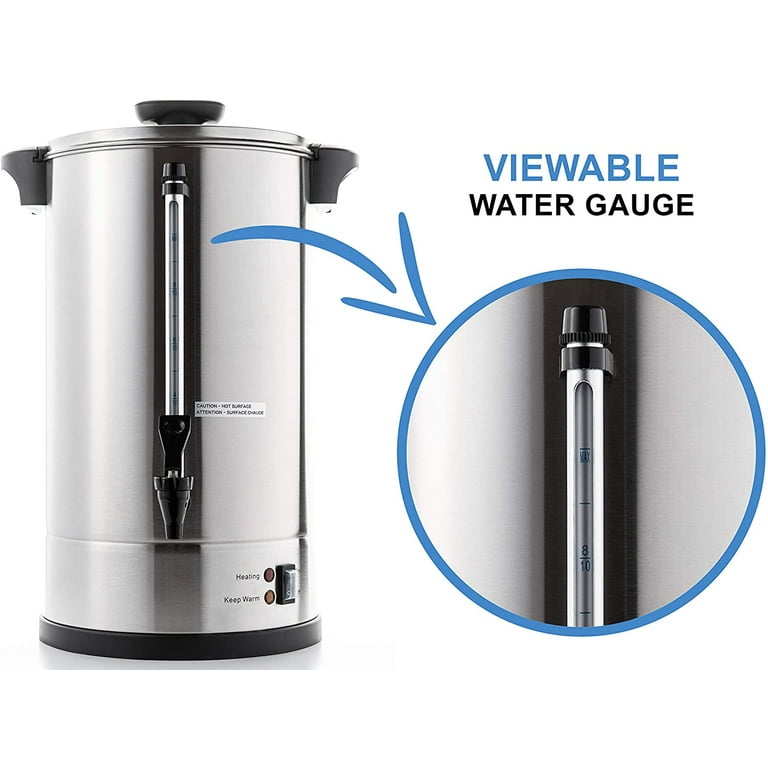 Stainless Steel 100 Cup Hot Water Urn