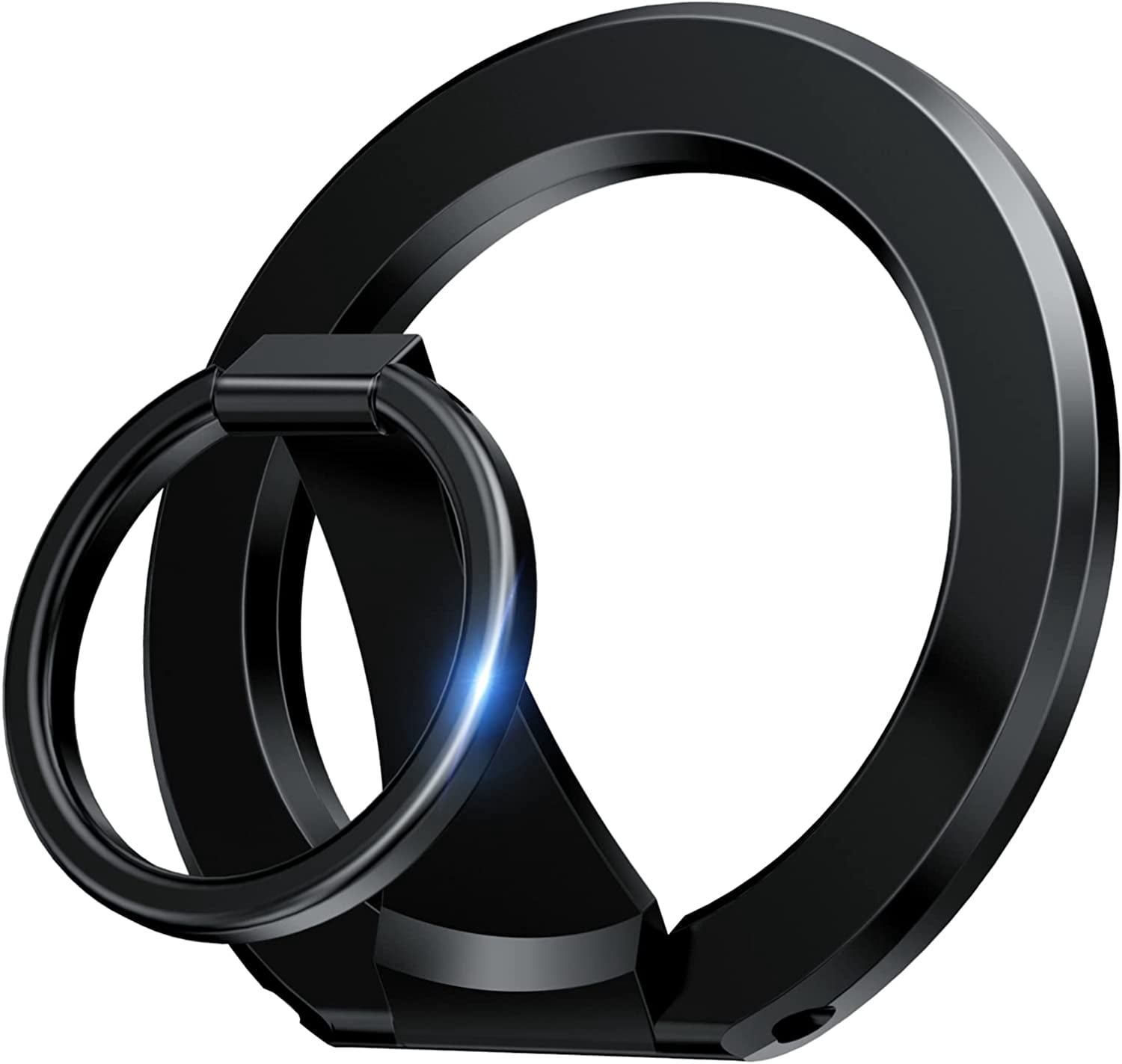 HomEdge Skull Phone Ring Grip - 360° Adjustable Finger Holder & Kickstand, Set Of 2 (Black & White)