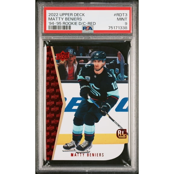 2022 Upper Deck 1994-95 Rookie Die-Cuts Red Matty Beniers #RDT3 PSA 9