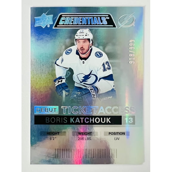 2022 Upper Deck Credentials Debut Ticket Access Boris Katchouk /999