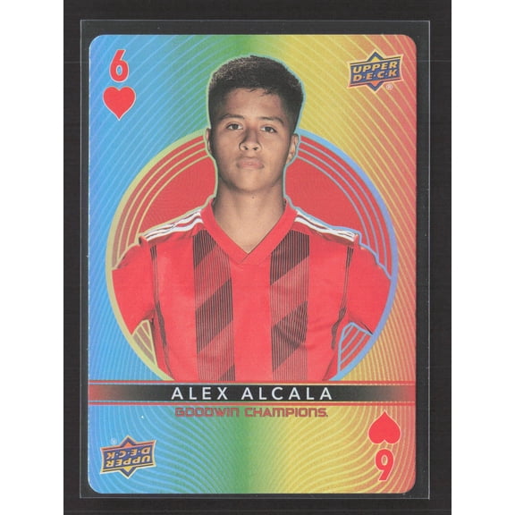 2022 Upper Deck Goodwin Champions Alex Alcala #6 Playing Cards 6 of Hearts