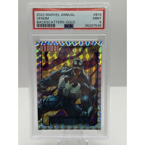2022 Upper Deck Marvel Annual Backscatters Gold #B14 Venom PSA 9