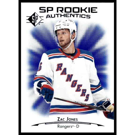 2022 Upper Deck SP Rookie Authentics Zac Jones New York Rangers #122 Hockey Card