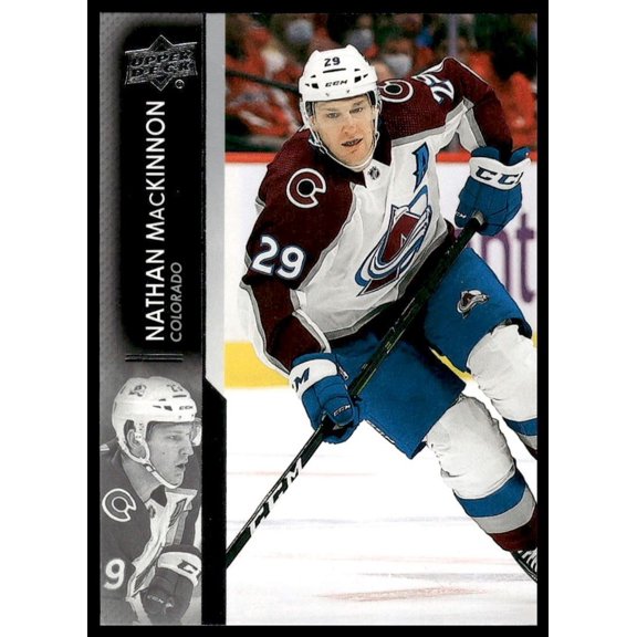 Near Mint 2022 Upper Deck Series 2 #298 Nathan MacKinnon Colorado Avalanche Hockey Card