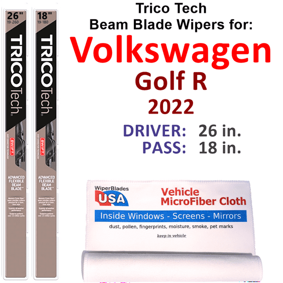 2022 Volkswagen Golf R Beam Blade Wipers (Set of 2)