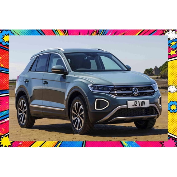 2022 Volkswagen T-Roc UK - Pop Art Edition | 12x18 Inch Laminated Poster | Vibrant Colors & Stunning Detail Wall Art