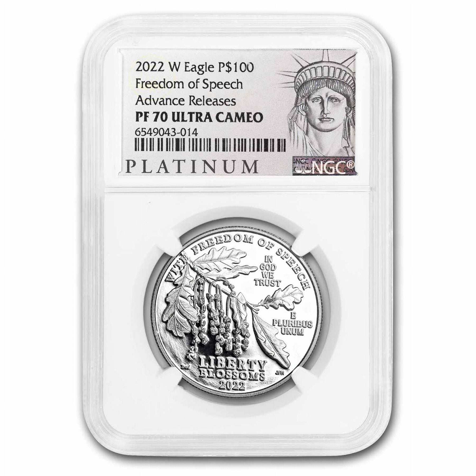 2022-W 1 oz Proof Platinum Eagle PF-70 NGC (Advanced Releases