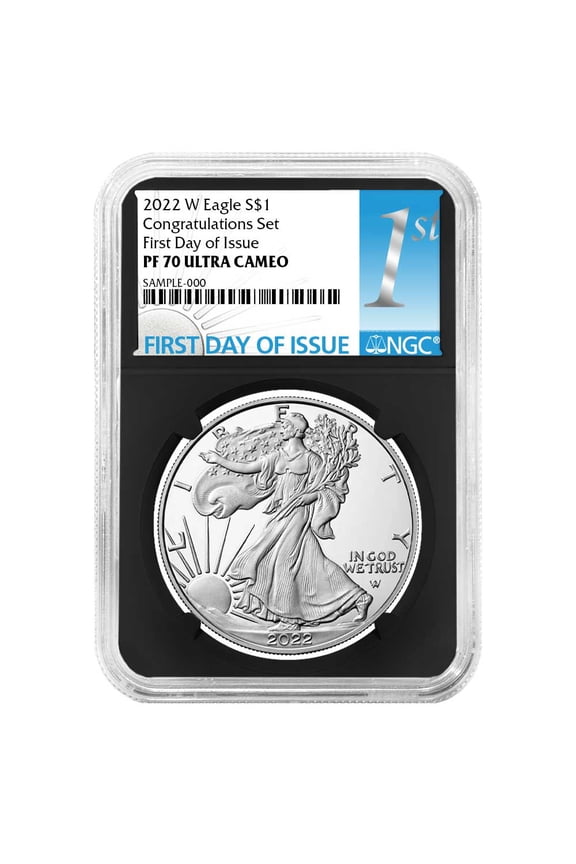 2022-W Proof $1 American Silver Eagle Congratulations Set NGC PF70UC FDI First Label Retro Core