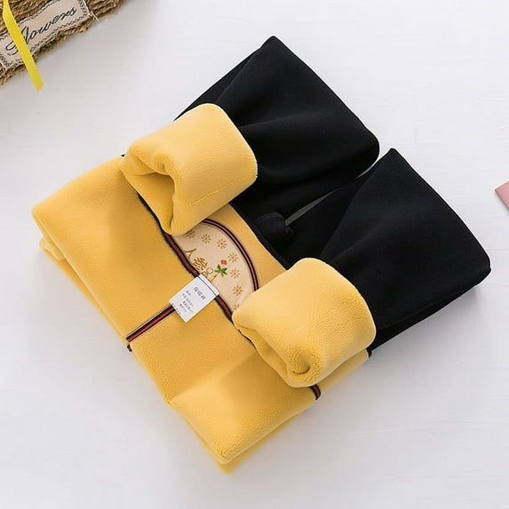 2022 Winter Cotton Lamb Wool Ginseng Plus Velvet Padded High Elasticity Warm Wearing Leggings 650g Padded M Size