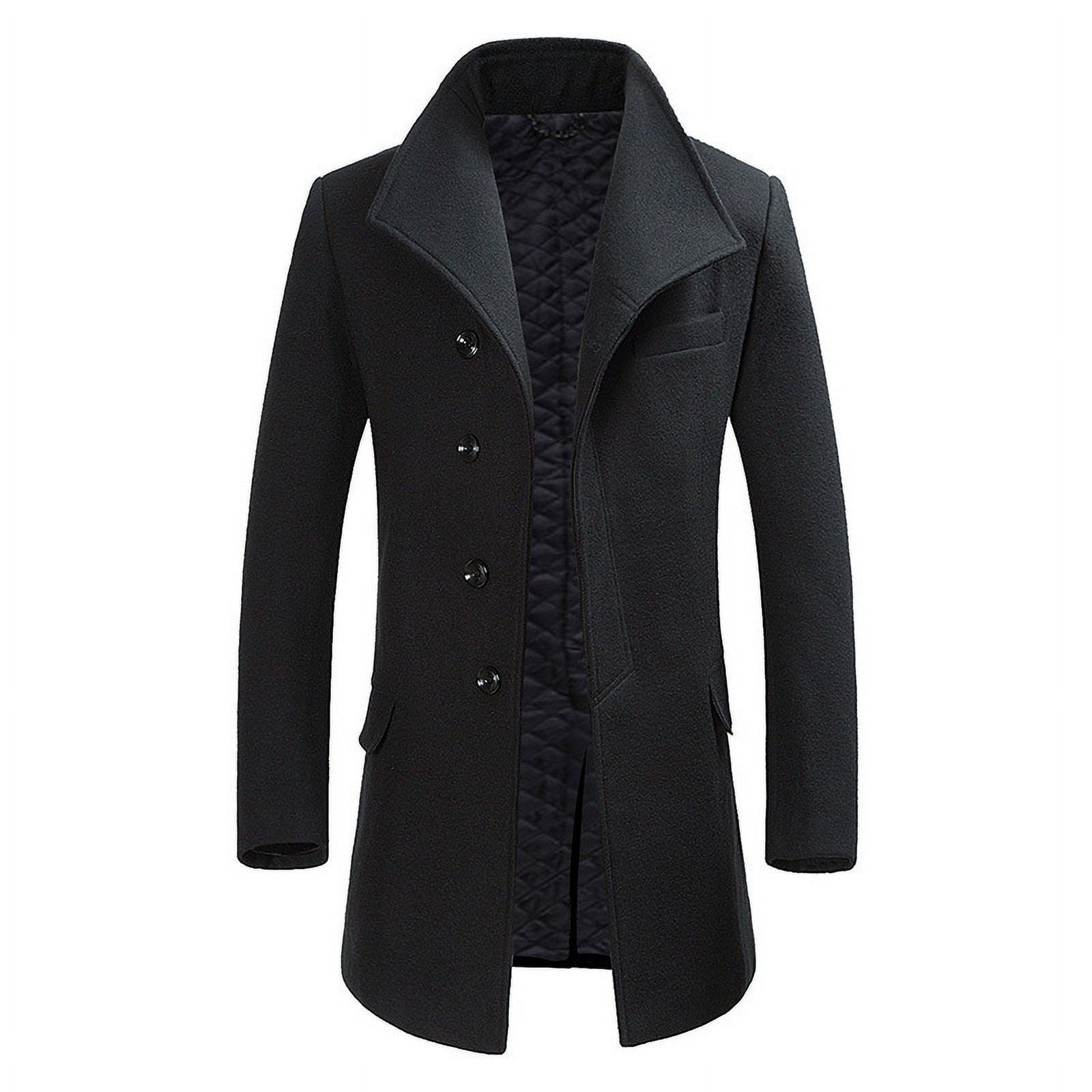 2022 Winter Cotton Midlength Wool Coat Men‘s Koreanstyle Youth