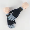 thumbnail image 1 of 2022 Winter Explosions Wool Knitted Mixed Color Gloves Plus Velvet Padded Cycling Five-finger Touch Screen Warm Gloves, 1 of 7