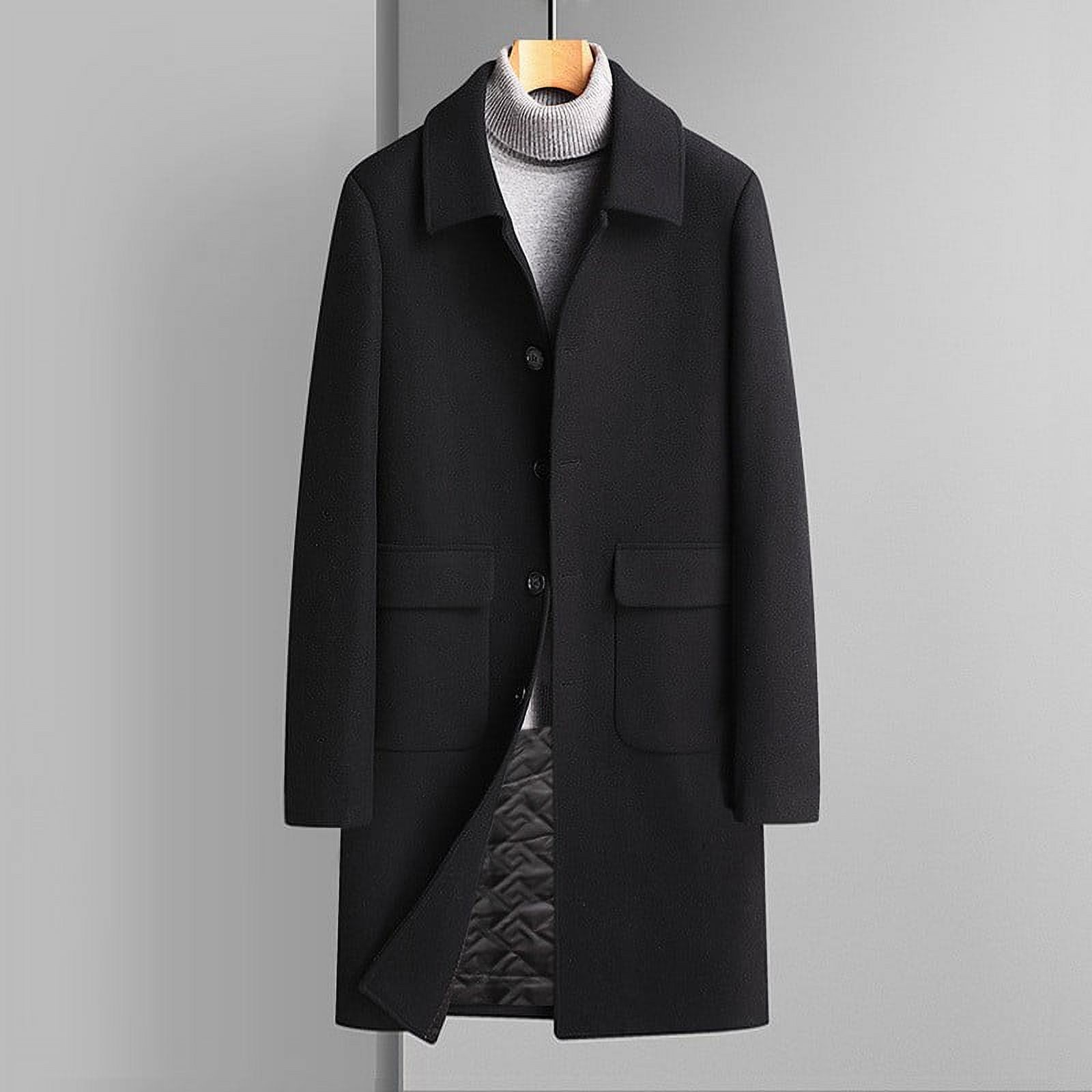 2022 Wool Coat Men‘s Midlength Korean Style Casual Middleaged and