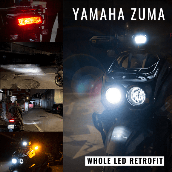 2022 Yamaha Zuma LED Light Bulbs Replacement Package