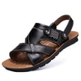 thumbnail image 1 of 2022 summer new men's sandals men's trendy leather beach shoes large size casual sandals and slippers, 1 of 1
