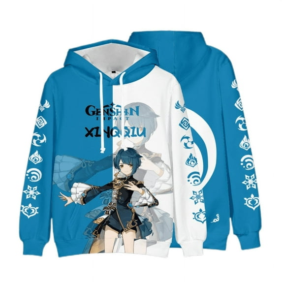 2022S Genshin Impact Sweatshirt Game Cartoon Print Hoody Women Long Sleeve Tops Girls Clothes