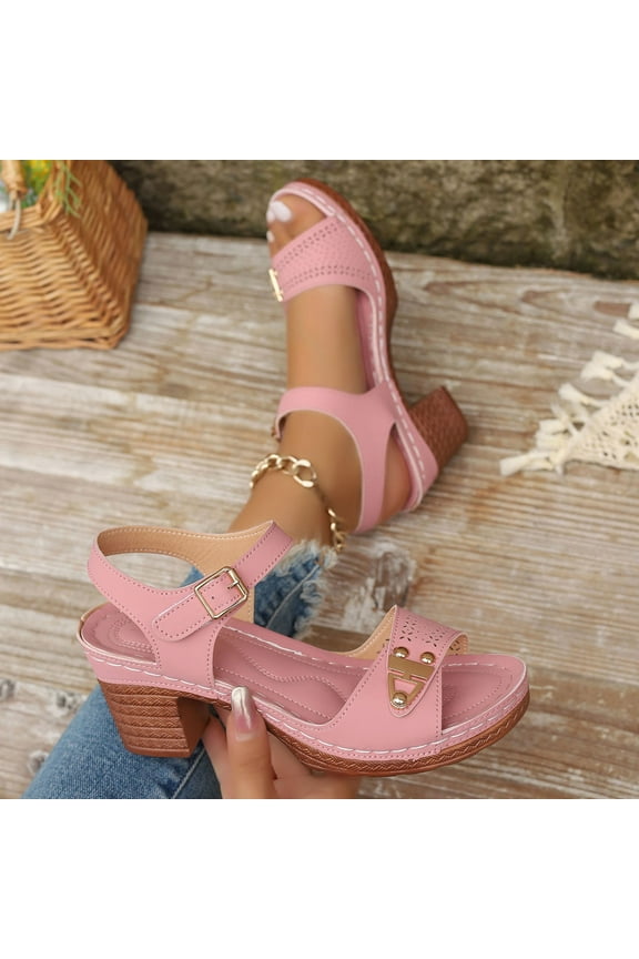 Sandals for Women Walking Shoes Comfortable Beach Sandals Pink (US:9.5)