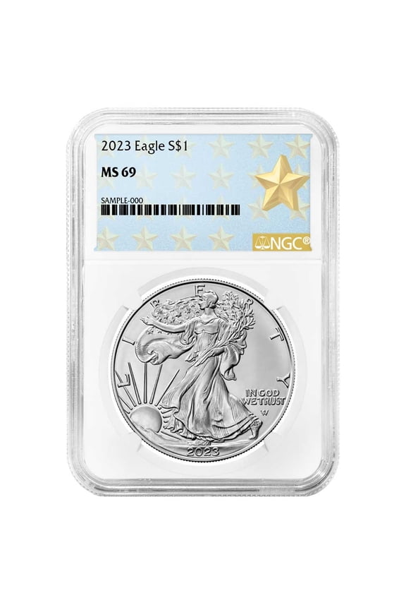 2023 $1 American Silver Eagle NGC MS69 West Point Star Label