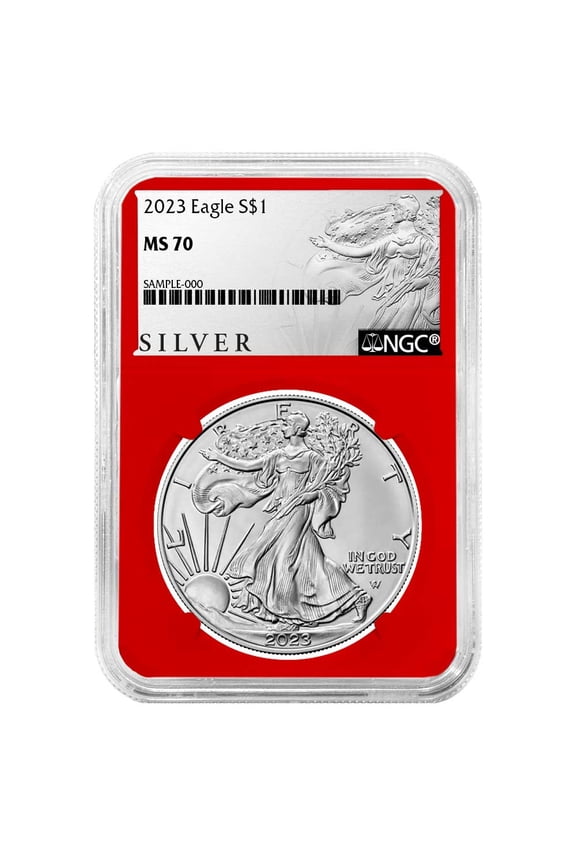 2023 $1 American Silver Eagle NGC MS70 ALS Label Red Core
