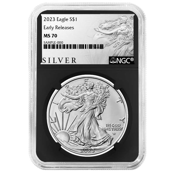 2023 $1 American Silver Eagle NGC MS70 ER ALS Label Retro Core