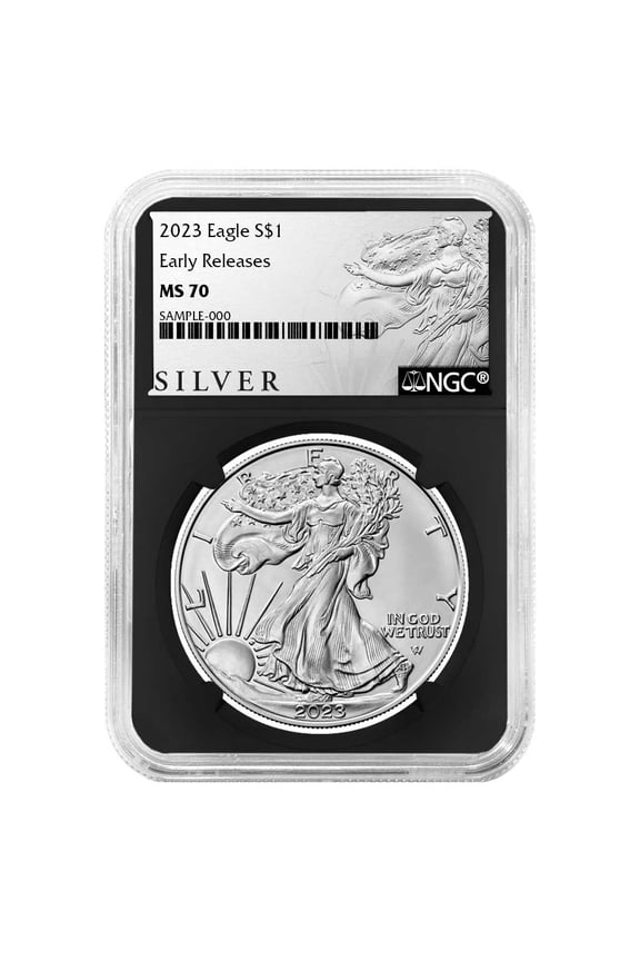2023 $1 American Silver Eagle NGC MS70 ER ALS Label Retro Core
