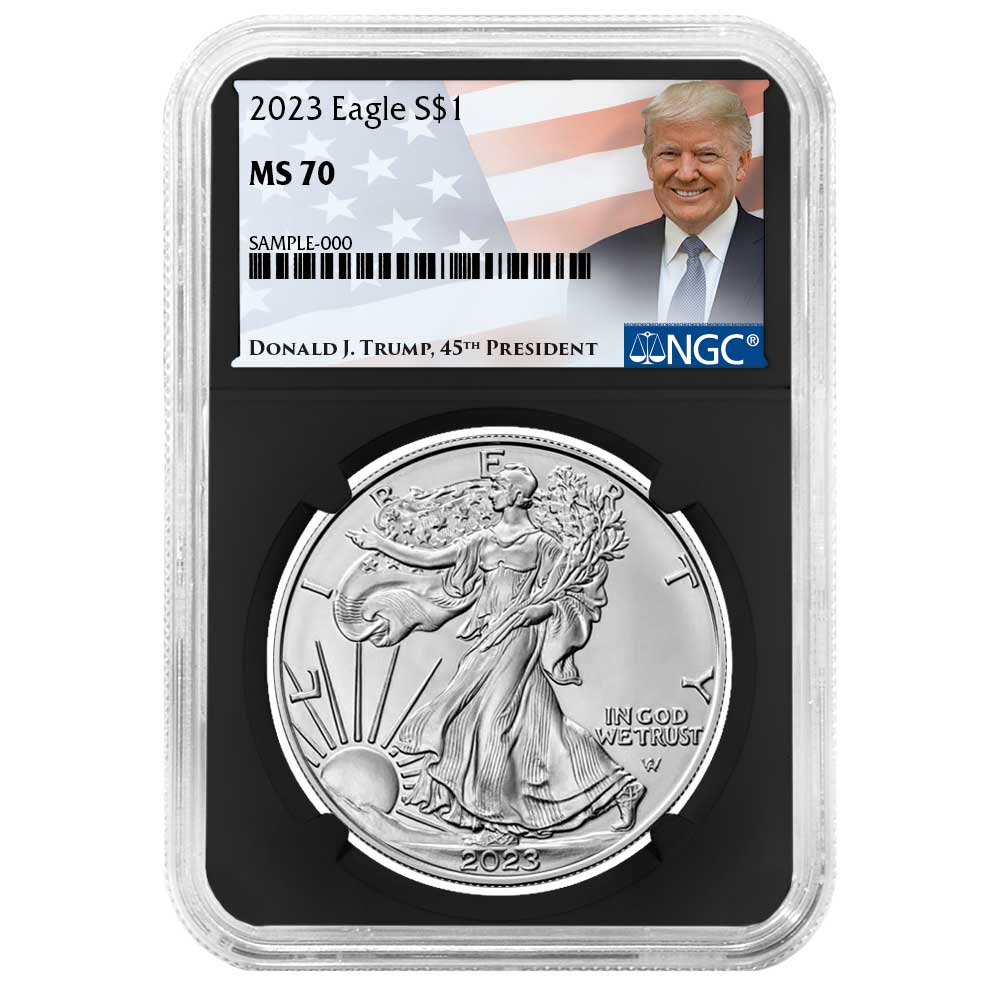 2023 $1 American Silver Eagle NGC MS70 Trump Label Retro Core - Walmart.com