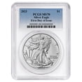 thumbnail image 1 of 2023 $1 American Silver Eagle PCGS MS70 FDOI Blue Label White Frame, 1 of 2