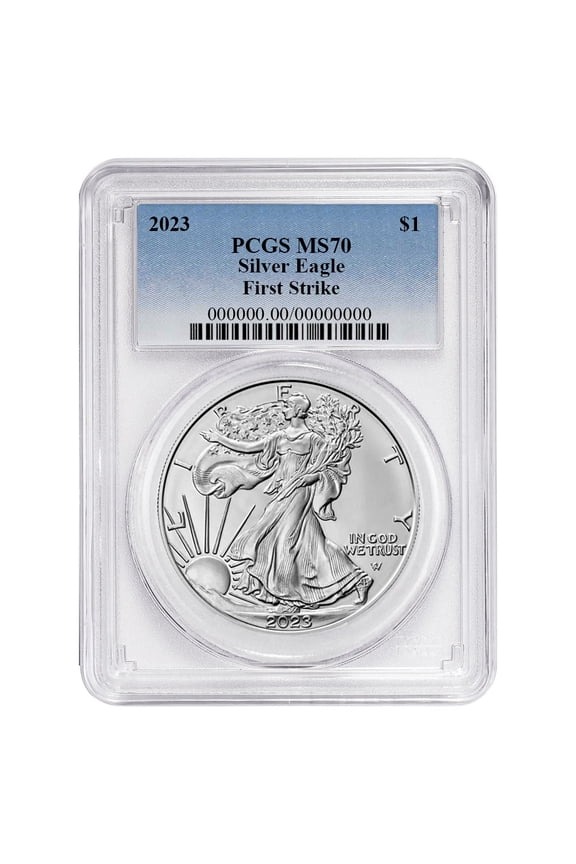 2023 $1 American Silver Eagle PCGS MS70 FS Blue Label