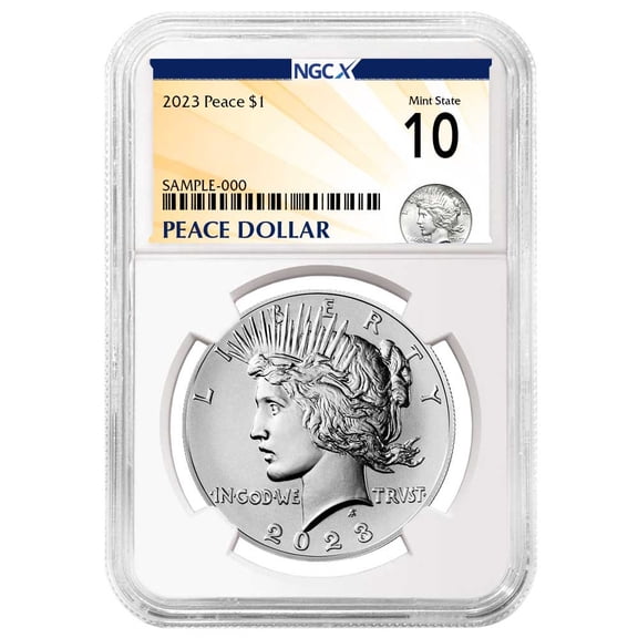 2023 $1 Peace Silver Dollar NGCX MS10 Peace X Label